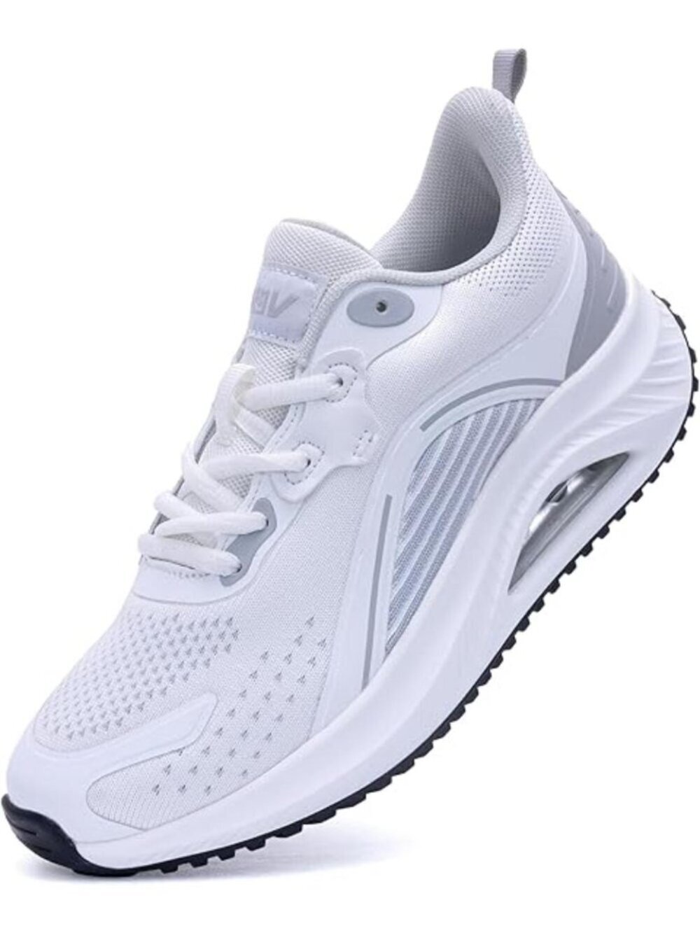 Women's White-grey Walking Shoes Orthotic Tennis Sneakers for Foot Pain Relief